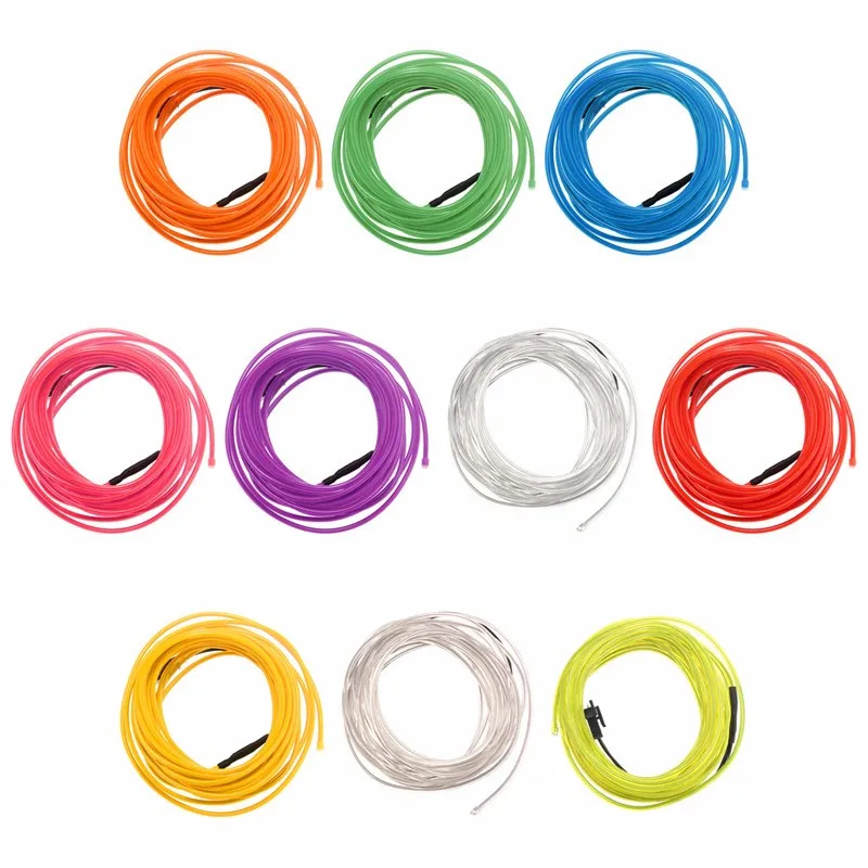 5 м многоцветный гибкий неоновый электропровод трубка светодиодная полоса