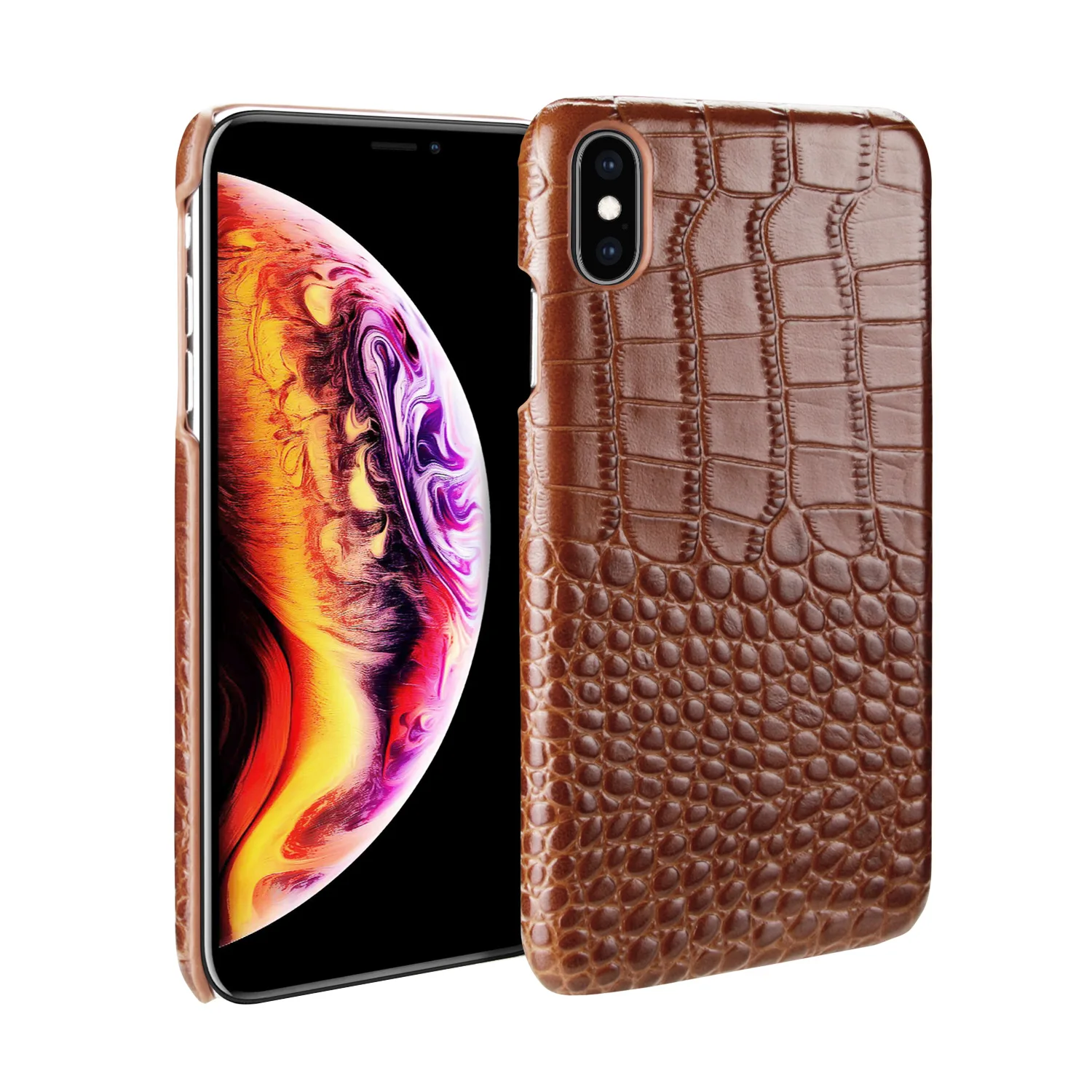 Чехол-накладка из натуральной воловьей кожи с крокодиловой текстурой для Huawei P20