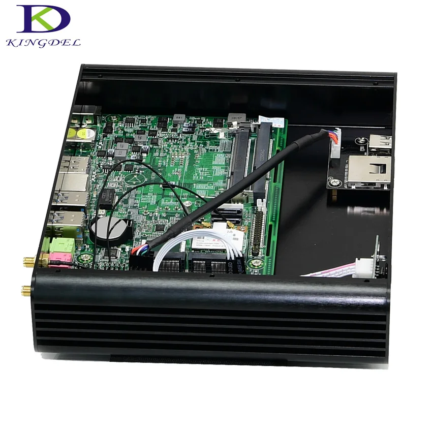 Новое поступление безвентиляторный мини компьютер intel i7 6500U 6600U Ultra HD 4K HTPC с DP HDMI SD