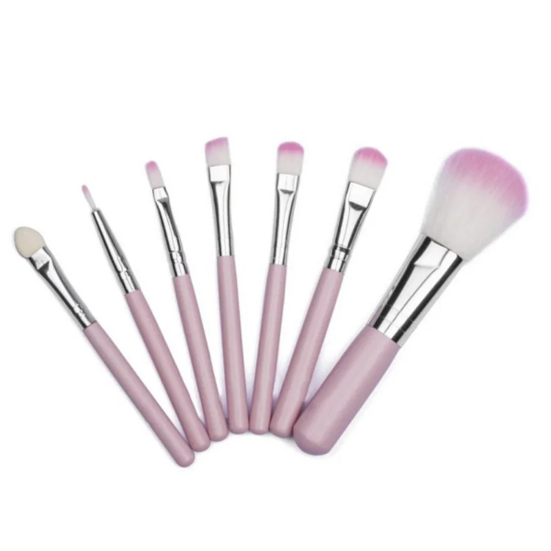 Professional Pink Makeup Brushes Tool Soft Cosmetics Powder Eyeshadow Set 7pcs | Красота и здоровье