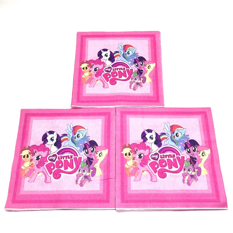 С рисунком из мультфильма Мой Маленький Пони тема 20 шт. салфеток вечерние