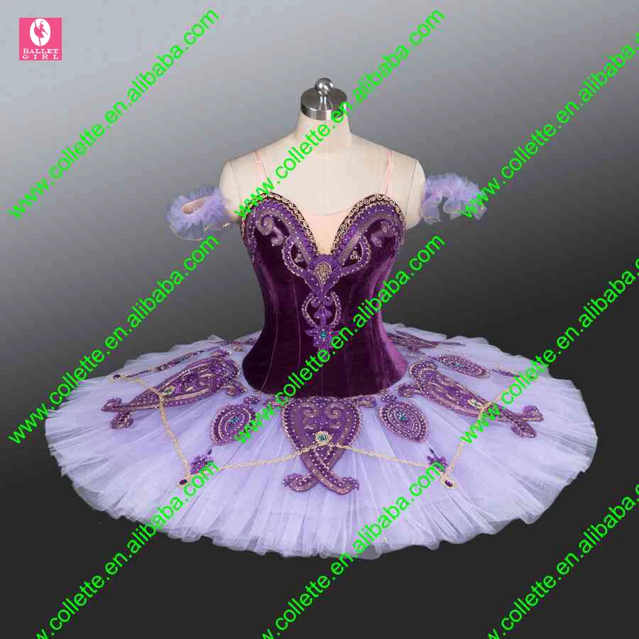 New !!!! BLY1221 !!! Child purple classical velvet performance stage dance costume ballet tutu | Тематическая одежда и