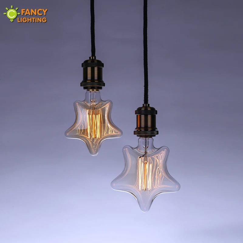 Винтажная декоративная лампочка E27 Mini/Big Star лампа накаливания в стиле ретро для