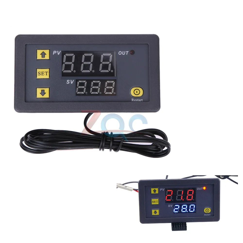 W3230 DC 12V цифровой термостат контроллер температуры красный и синий дисплей 20A 55 120