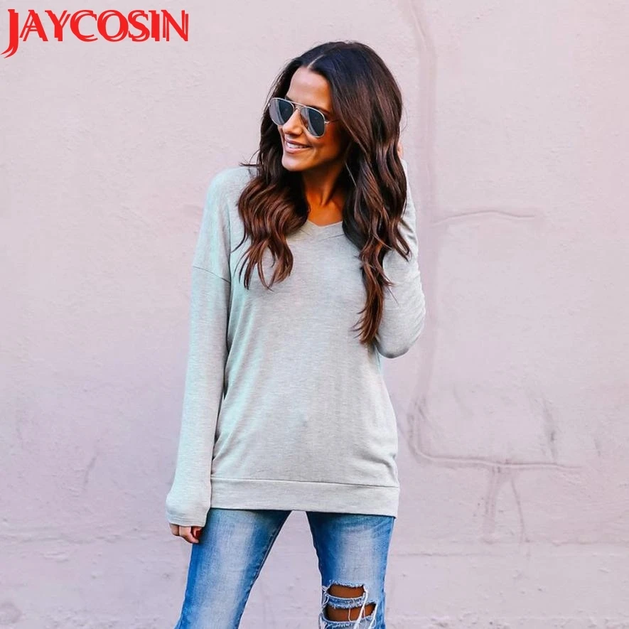 Футболка 2018 г. пикантные Модные женские Повседневное укороченный сплошной v