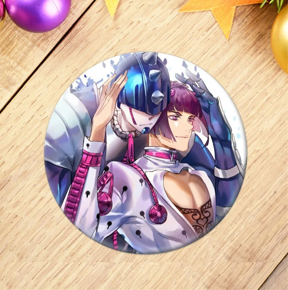 12 1 шт. значок аниме Jo Необычные Приключения Jotaro Kujo Косплей брошь коллекция булавок для украшения рюкзаков - Окраска металла: 12