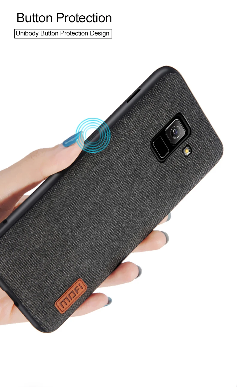 Для samsung Galaxy A8 Plus чехол MOFI для samsung Galaxy A7 тканевый чехол-накладка для samsung A8+ A9 матовый чехол
