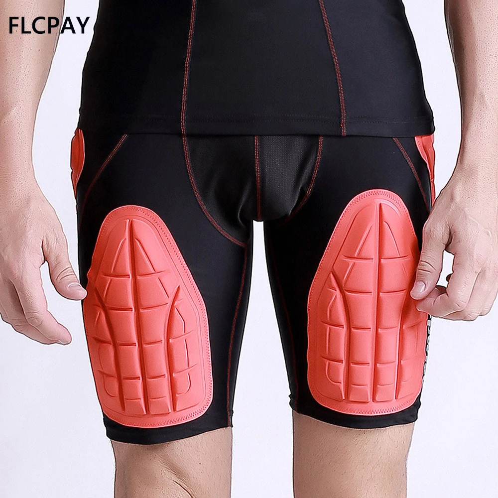 

Padded Compression Shorts, Rib Hip and Thigh Protector for Football Paintball Basketball Ice Skating Rugby Soccer