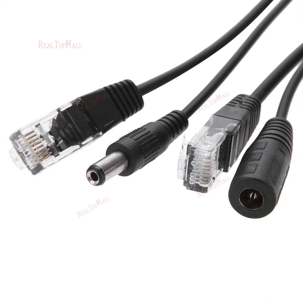 8 шт. (4 пары) кабель Адаптер POE коннекторы Пассивный питания Ethernet PoE адаптер RJ45