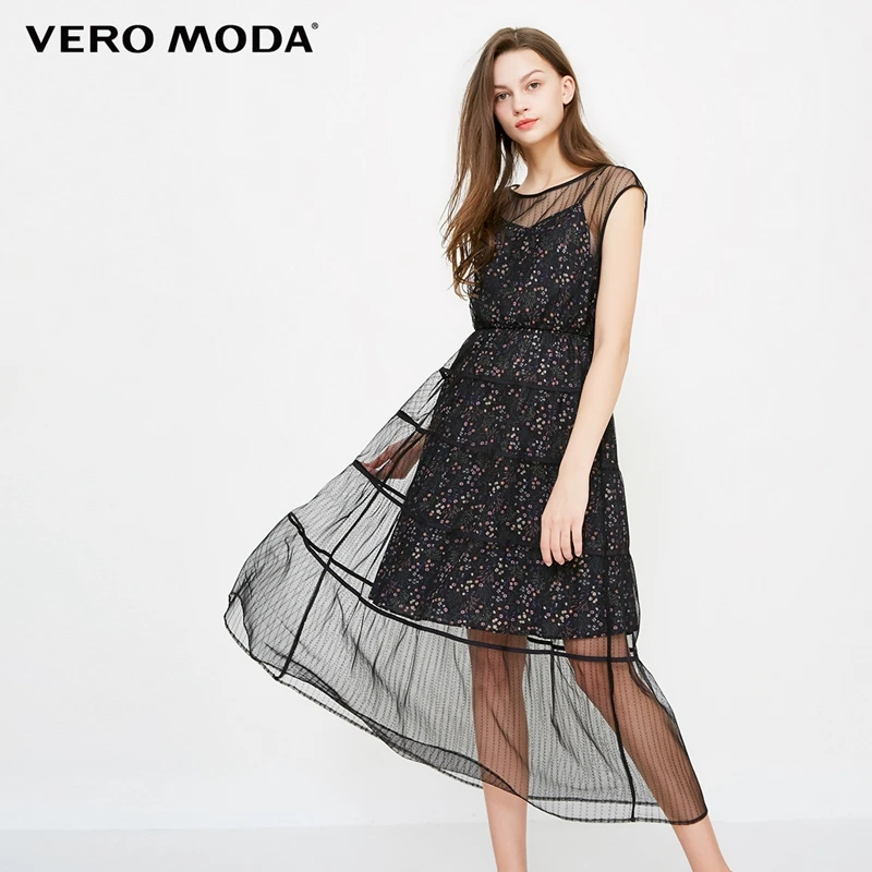 платье летнее женское Летнее пляжное с имитацией двух предметов принтом Vero Moda |