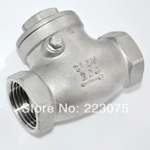 Free shipping New 2&quot Stainless Steel Swing Check Valve WOG 200 PSI PN16 SS316 CF8M SUS316 | Обустройство дома
