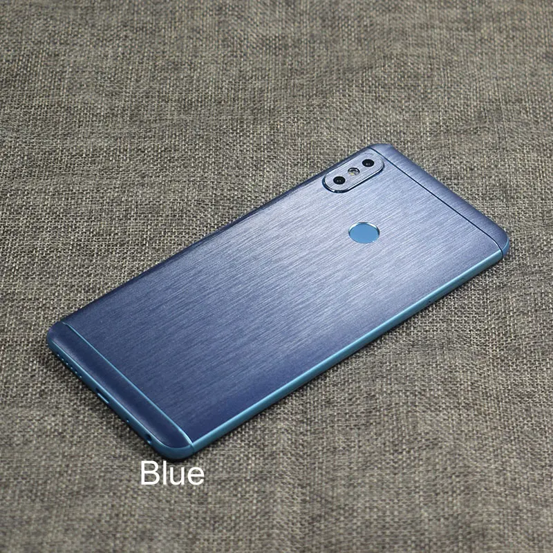 2018 Metal Wire Drawing Grain Sticker Film Wrap Skins Phone Back Membrane Protective for Xiaomi Redmi Note5 |