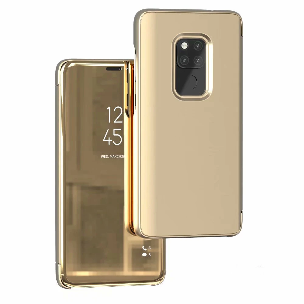 Зеркальные Чехлы для huawei mate 20 Pro прозрачный кожаный чехол Smart View Lite 20X чехлы