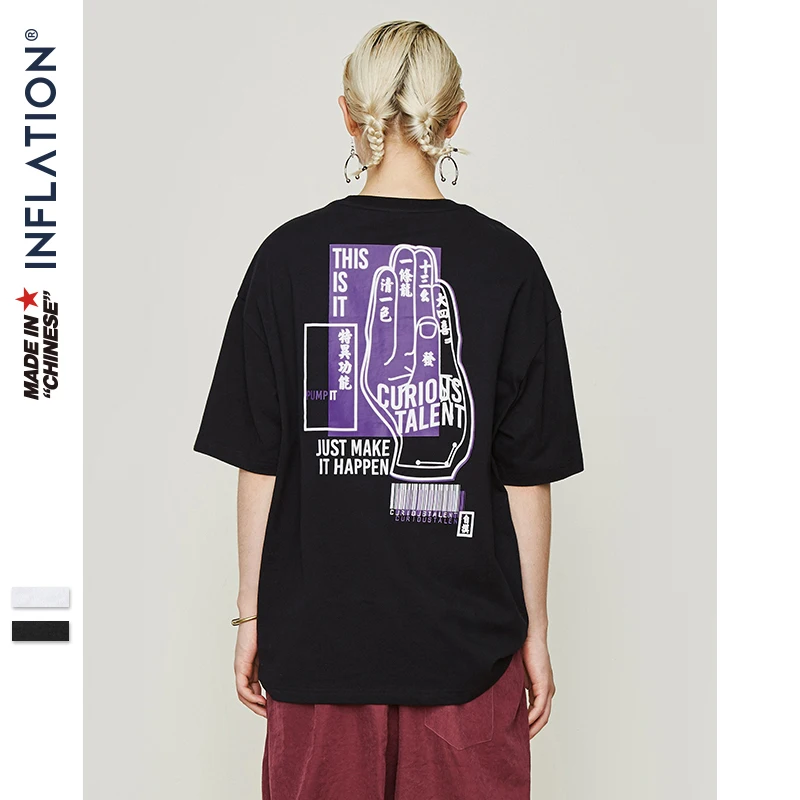 Инфляция Китайский Маджонг Забавный Печатный Тройник 2018 хип хоп модные уличные