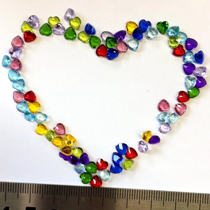 Бесплатная доставка 10 шт. Разноцветные Мини-подвески в форме сердца подходят для