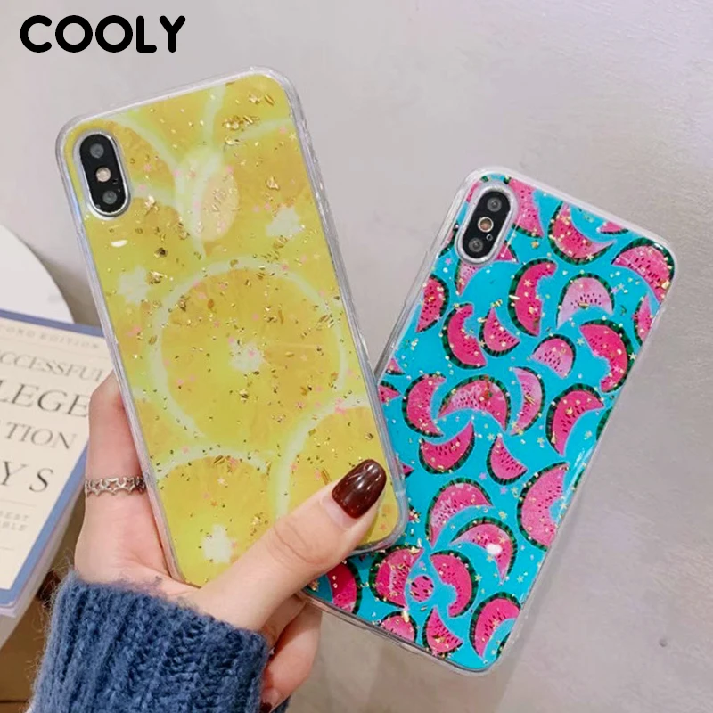 COOLY Блестящий блестящий чехол с цветами для iphone 6 S 7 8 Plus X XS Max XR задняя крышка
