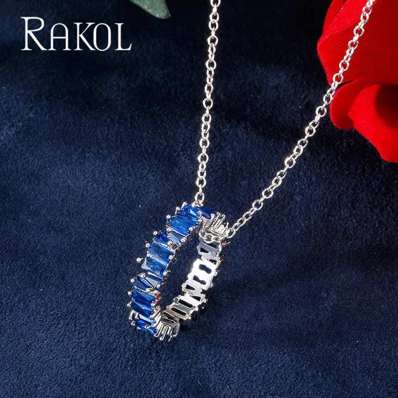 RAKOL модный многоцветный Тонкий багет для помолвки ручной работы Радужный