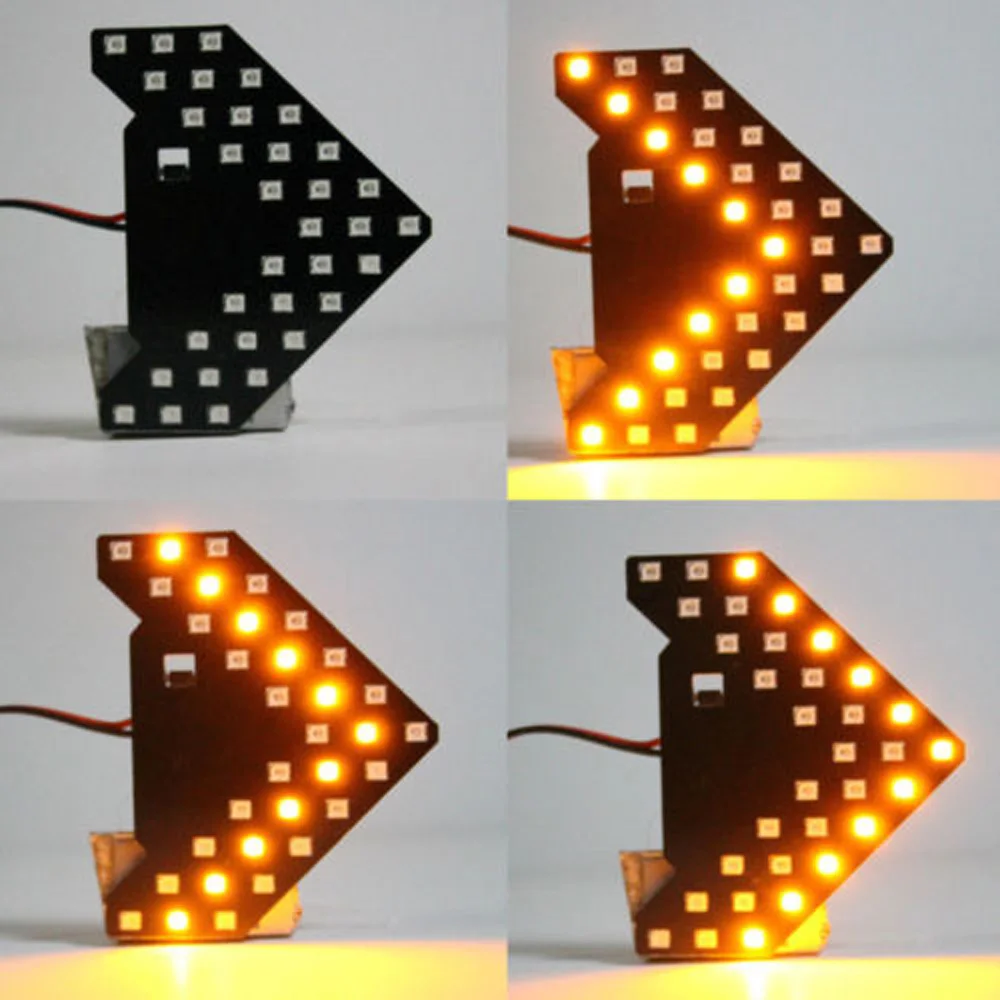 PKCELL 1 шт. 70*58 мм 12 В постоянного тока 6500 ~ 7000K 33SMD LED Желтый автомобиль зеркало