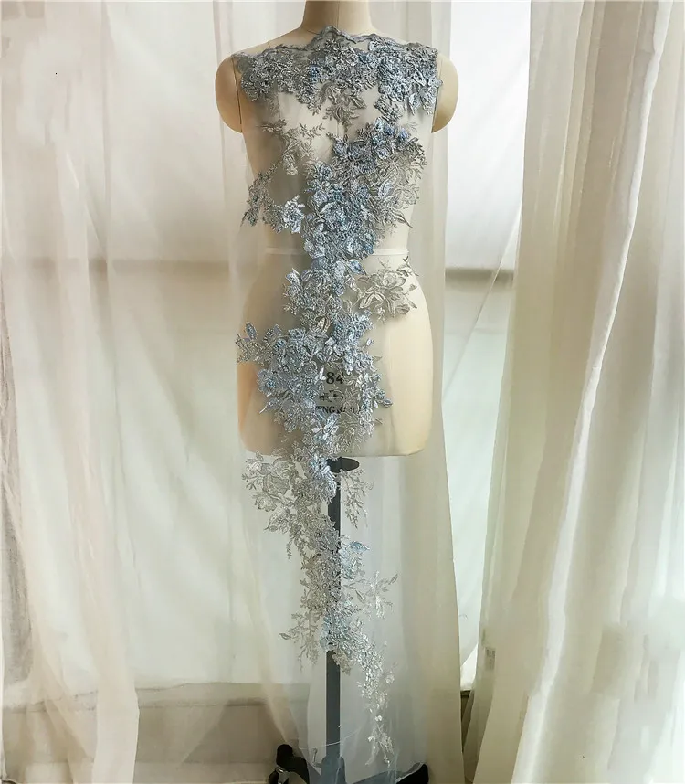 Новинка 2019 популярная Роскошная вышитая серебряная нить ручной работы