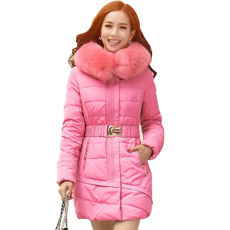 Куртка женская с меховым воротником ватная хлопковая зимняя C2466|winter jacket women|winter
