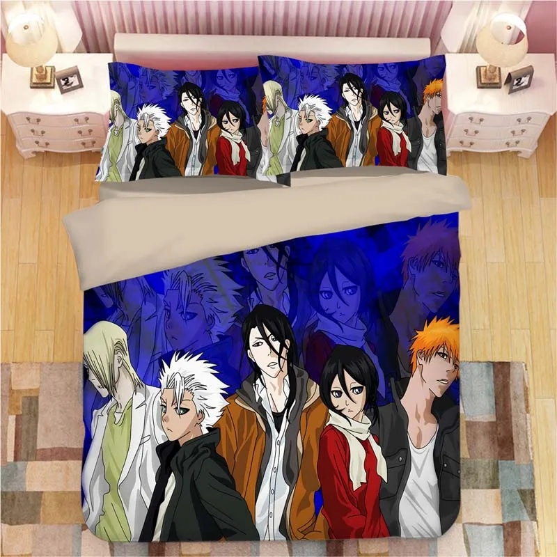 3 BLEACH Kurosaki Ichigo Комплект постельного белья, пододеяльник, наволочки, мультяшное аниме одеяло, Комплект постельного белья s, постельное белье, постельное белье(без простыни - Цвет: 3