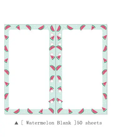 Watermelon Blank Dokibook Hello Летняя серия блокнотов внутренние страницы для Lovedoki ежедневник планировщик A5 A6 A7 Еженедельный Ежемесячный план - Цвет: Watermelon Blank