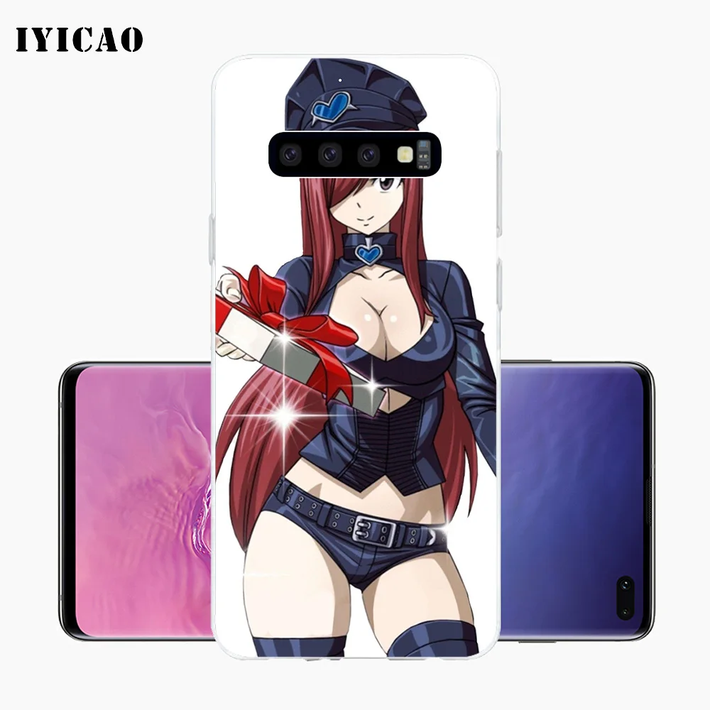 IYICAO Erza Scarlet Fairy Tail Мягкий силиконовый чехол для телефона Samsung Galaxy S10e S10 S9 S8 Plus S7 Edge TPU