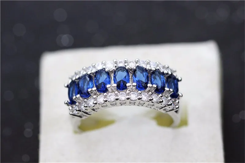 Almei Модные кольца для Для женщин женские Анель Com Pedra Grande Casamento, ленты Цвет зеленые камни Кольцо Ювелирные изделия из кристаллов J507