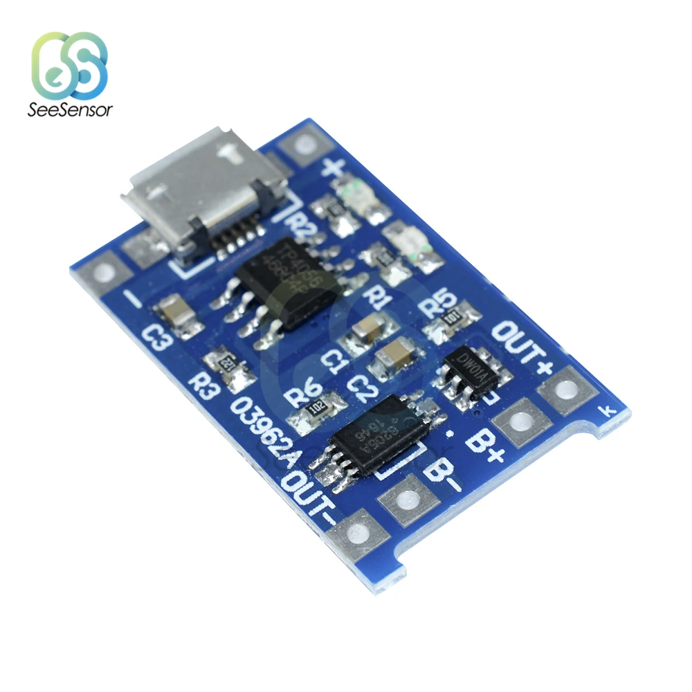 TP4056 5В 1A Micro USB 18650 литиевая батарея зарядная плата модуль зарядного устройства +