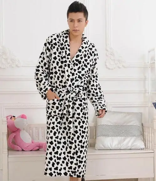 Банные халаты для пар новые фланелевые теплые с длинным рукавом Женский банный