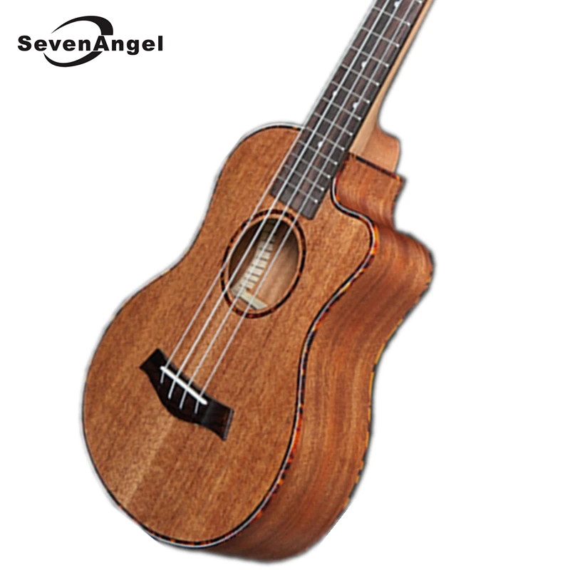 

Укулеле SevenAngel, 26 дюймов, тенор, красное дерево, небольшой угол, гавайская мини-гитара, электрическое укулеле с пикапом, EQ
