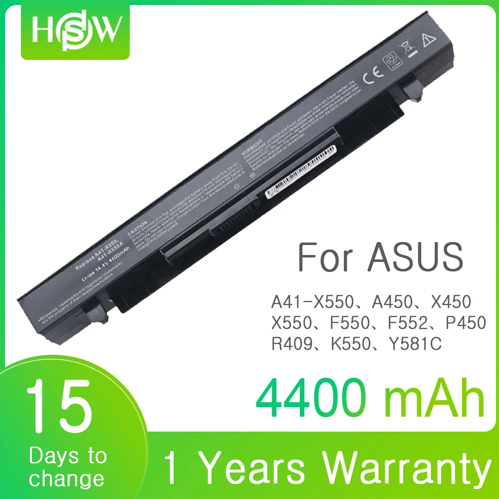 4400 мА/ч A41-X550 ноутбук Батарея для Asus X550L X450 X450C R409CC X552E K5 X550V F552 K550 P450 P550 R409 R510 A450 A550 F450 |