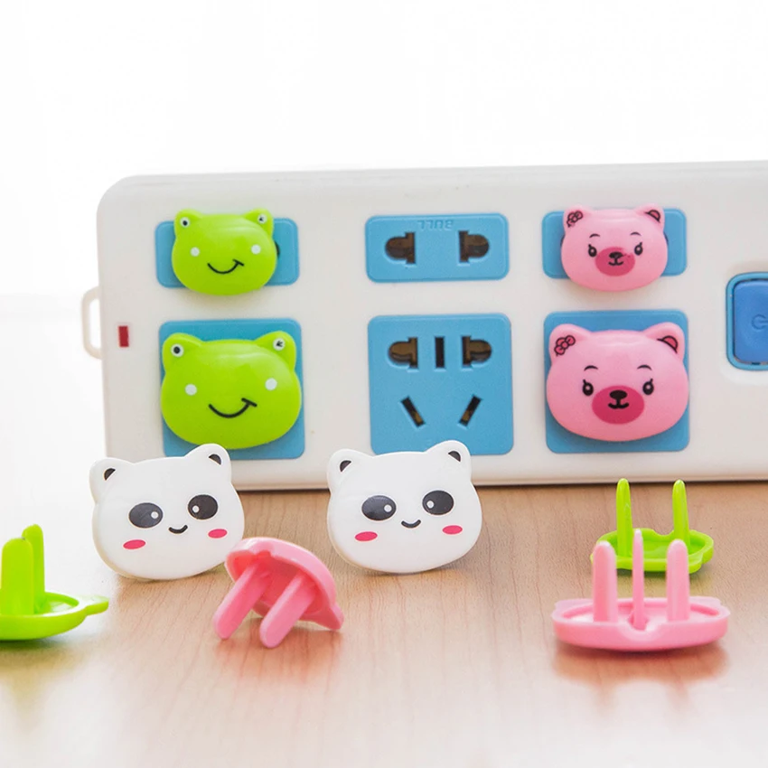 

6PCS Cartoon Anti-electric Shock Dustproof Socket Cover Baby Protection Home Safety Protective Lid ABS Plug Hole Sealed