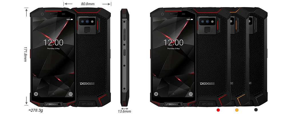 IP68/IP69K водонепроницаемый DOOGEE S70 мобильный телефон NFC 5500 мАч 12V2A Быстрая зарядка 5,9" FHD Helio P23 Восьмиядерный 6 ГБ 64 Гб 4G смартфон