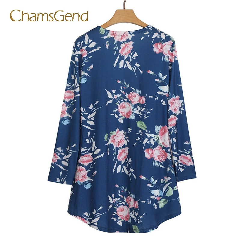 Chamsgend Women Casual Flower Print Sweater Coat Autumn Cardigan Outfit Drop Shipping 7915 |