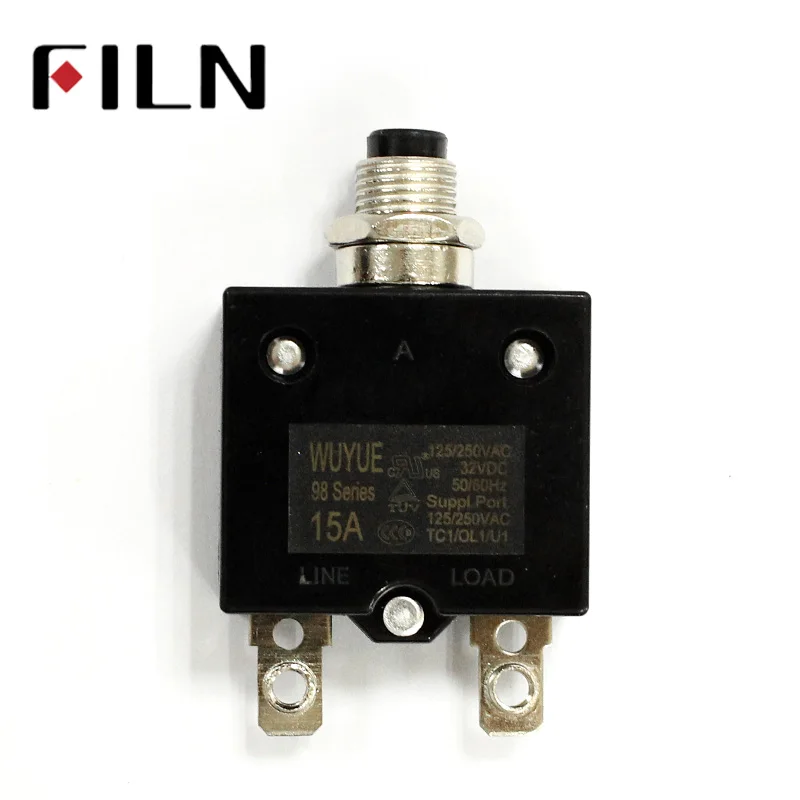 

FILN 10pcs heavy duty thermal switch circuit breaker overload protector switch 10A 15A 20A