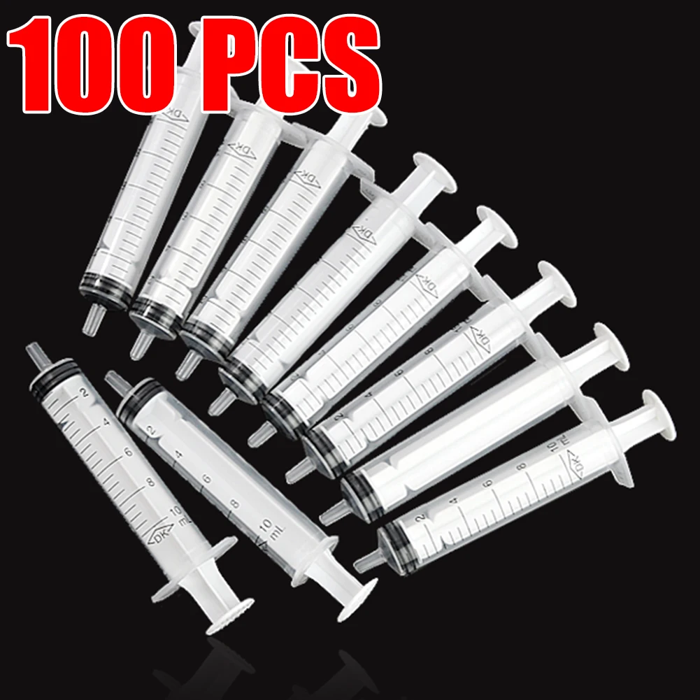 

WITUSE 11.11 Promotion Sale 2018 HOT 100pcs Disposable Injector Syringe 10ml Measuring Nutrient Pet Feeder without needle