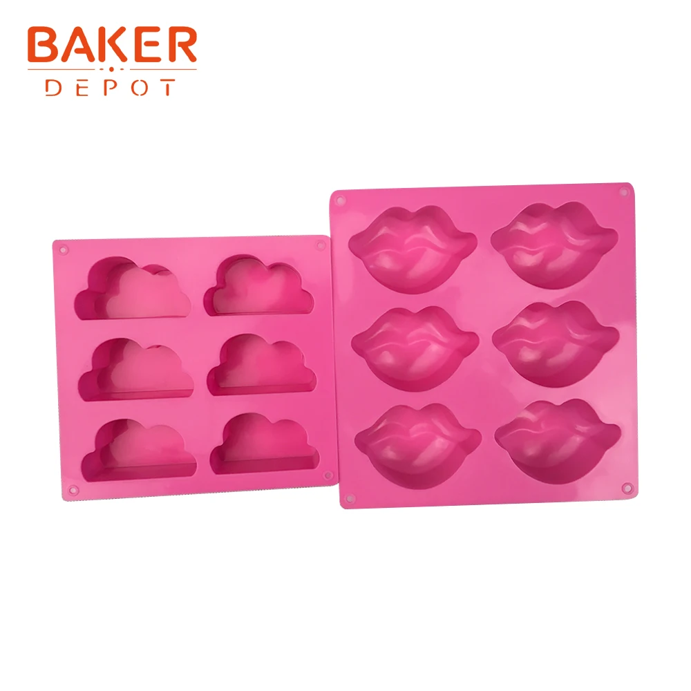 BAKER DEPOT силиконовая форма для пудинга мусса торта губ мыла ручной работы