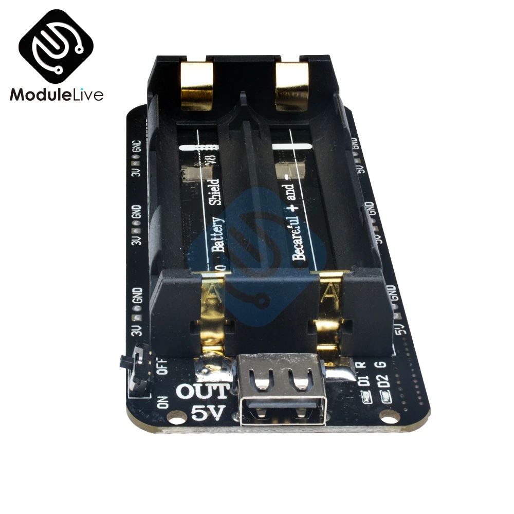 18650 литиевая Защита аккумулятора V8 мобильный Мощность power bank 5 V/3A 3 V/1A два Напряжение микро USB для Arduino ESP32 ESP8266