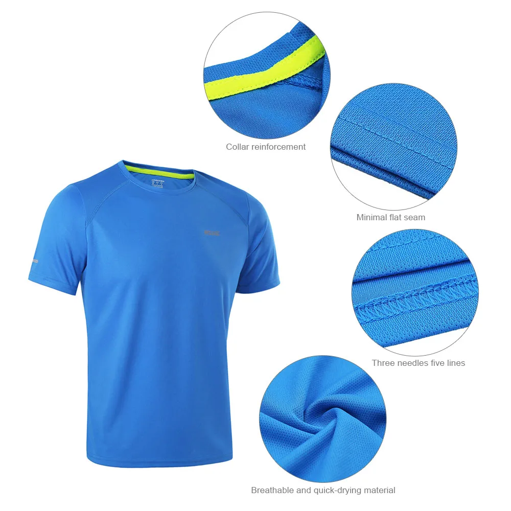 Брендовая мужская футболка быстросохнущая дышащая фитнес футболки для мужчин
