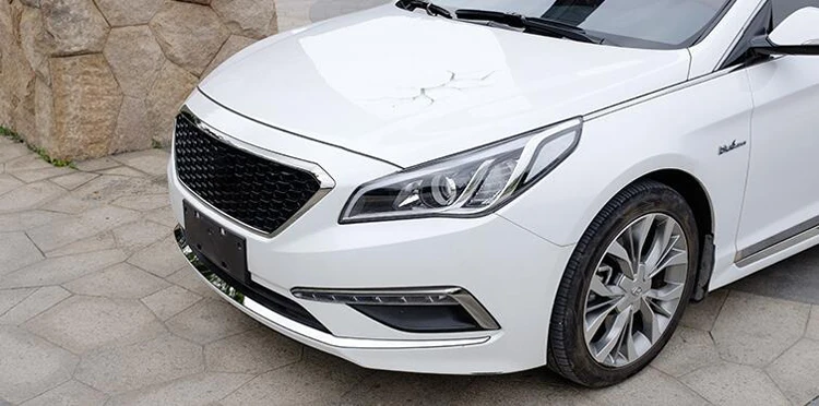 Аксессуары, пригодный для Hyundai Sonata LF хромированный, передний, нижний бампер крышка отделка литья решетка GARNISH 3 шт./компл