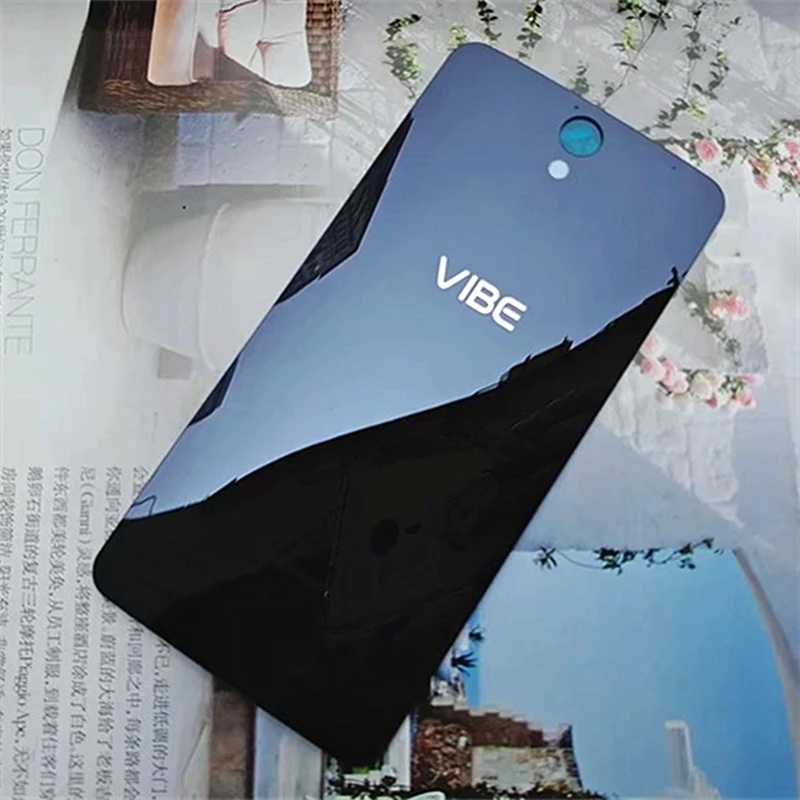 Черный Закаленное стекло S1a40 корпус для lenovo Vibe S1 A40 стеклянная задняя крышка батарейного отсека Запасные части для мобильного телефона чехол - Цвет: Черный