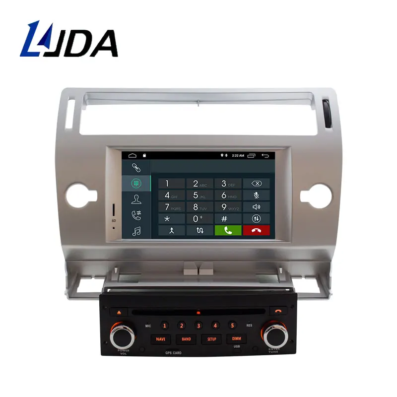 Автомобильный DVD плеер LJDA 1 Din 7 дюймов Android 10 для Citroen C4 Quatre Triumph Wi Fi GPS радио 2G RAM