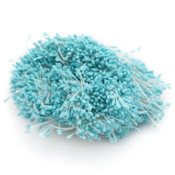 Light blue 288 шт./лот, 3 мм, Двойные наконечники, разноцветные, с цветочным блеском, Stamen Pistil, свадебные украшения, сделай сам, C1102 - Цвет: Light blue