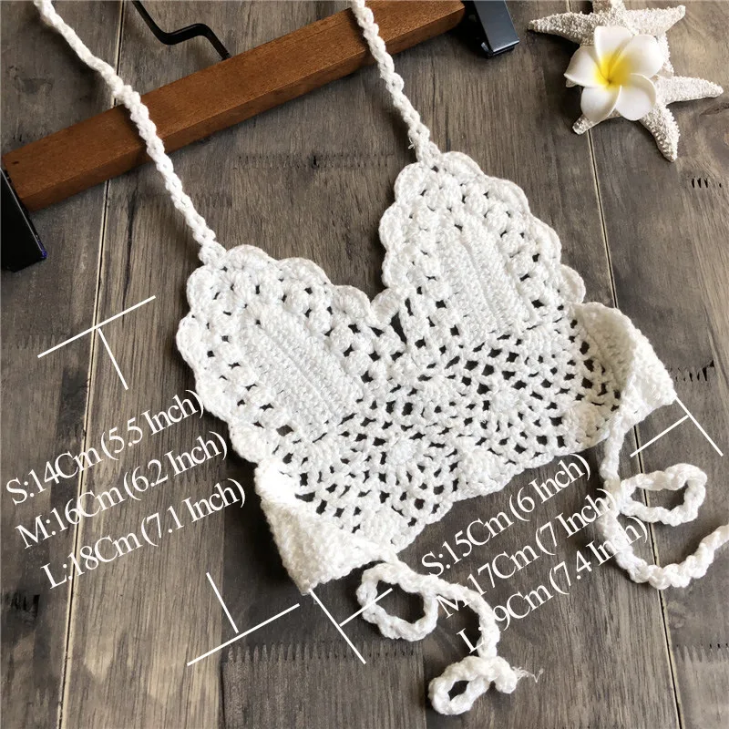 Модный детский вязаный крючком Топ Бикини 2019 пикантные ажурные Холтер v образный