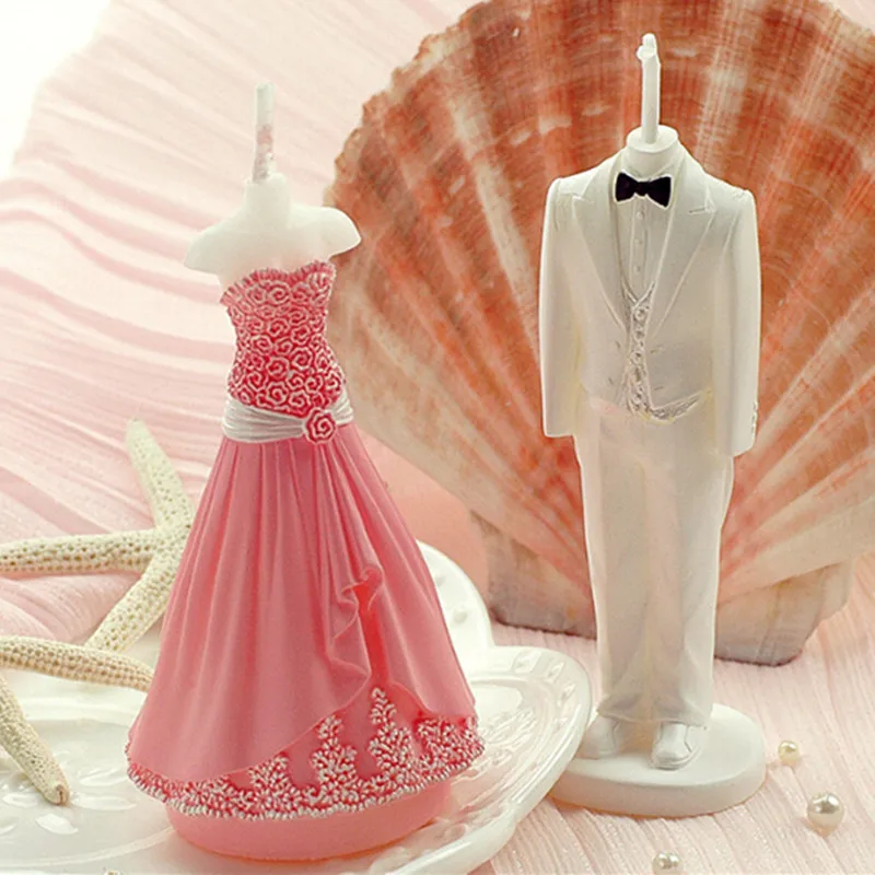 Wedding candles party home decoration scented wedding favor candle figure prince princess | Дом и сад