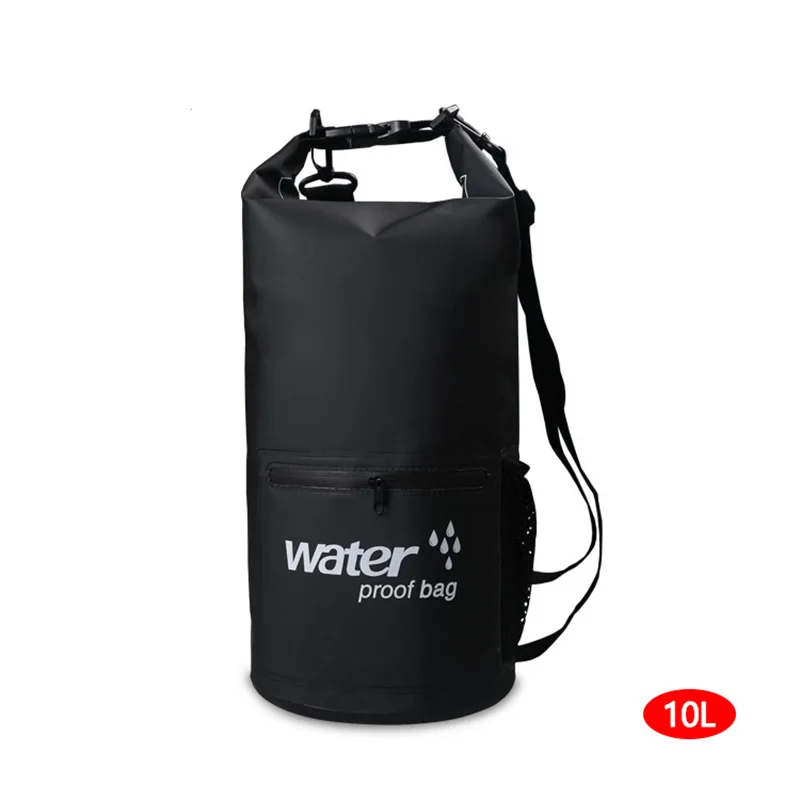 10L Black 10L/20L Водонепроницаемый сухой мешок пакет мешок для плавания сумка для хранения рафтинг Каякинг река треккинг плавающий парусный каноинг катание на лодках Спорт - Цвет: 10L Black