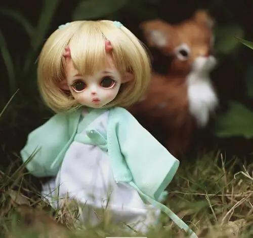 BJD 1/12 маленькая лося модель животного для коллекции обнаженной куклы