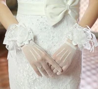 bridal gloves short white wedding dress accessories