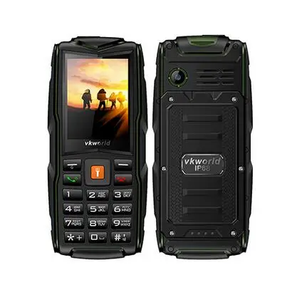 V3 IP68 Green Подарок!) VKWorld камень V3 IP68 Водонепроницаемый 3 слота для sim-карт мобильный телефон 2,4 ''GSM FM русский 3000 мАч мобильный телефон PK Guophone A6 - Цвет: V3 IP68 Green